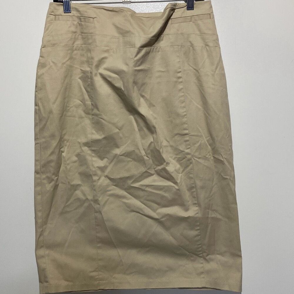 7th Avenue Suiting Collection Women's Beige Midi Pencil Skirt Size 12‎ NWT